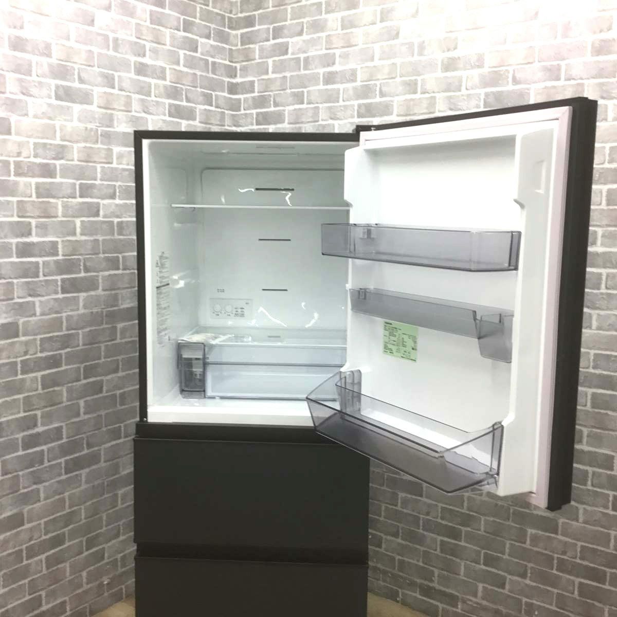 東芝 冷蔵庫 3ドア 326L VEGETA 2022年製 GR-T33SC(KZ) 右開き