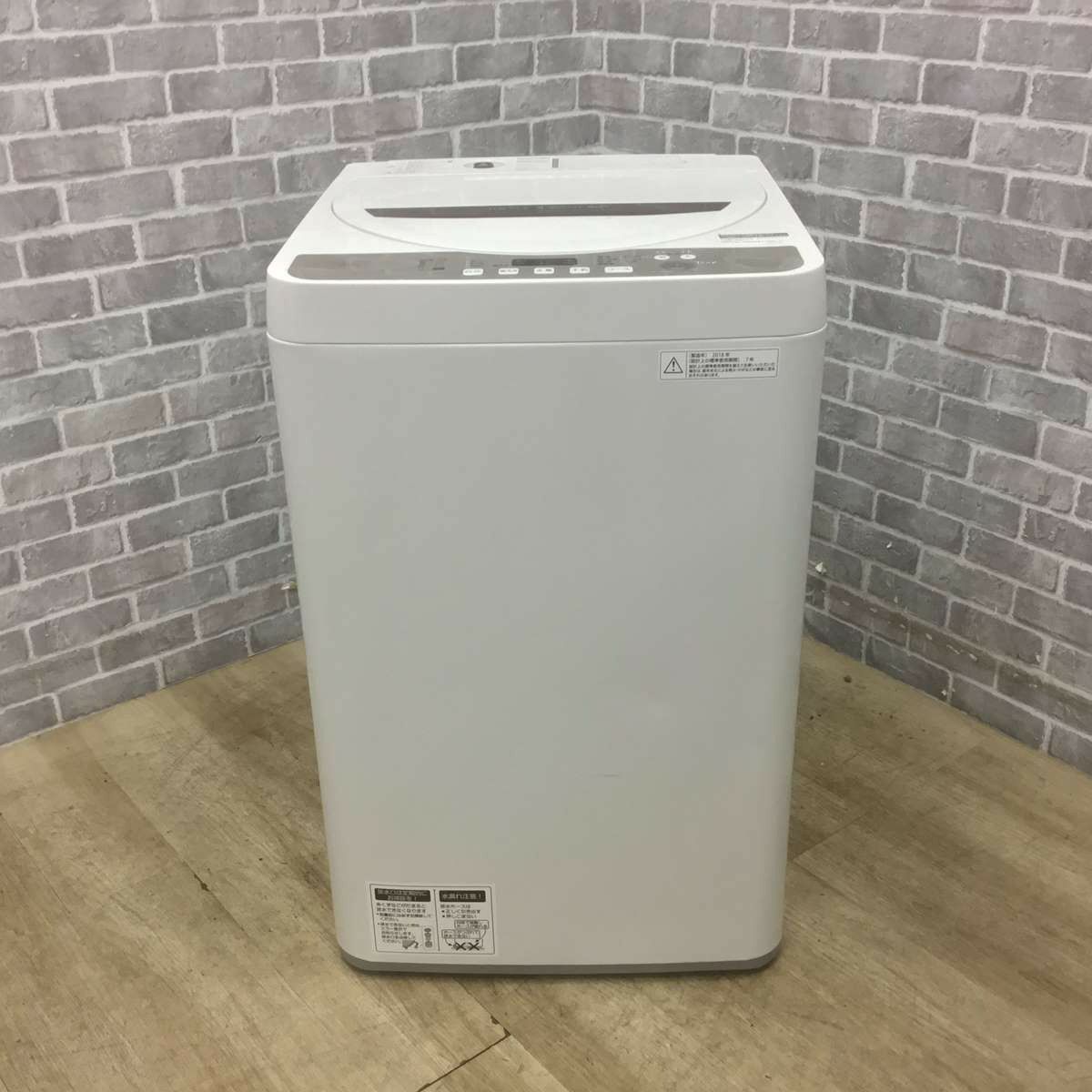 SHARP 洗濯機 4.5kg ES-GE4B 2018年式