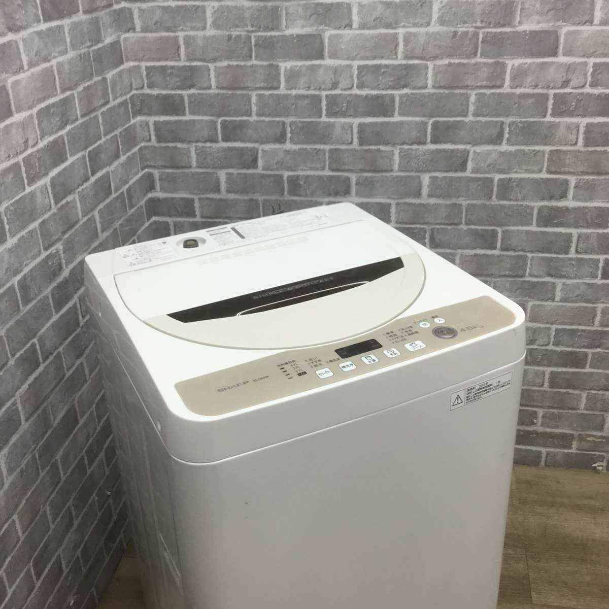 SHARP 洗濯機 4.5kg ES-GE45R-C 2016年式