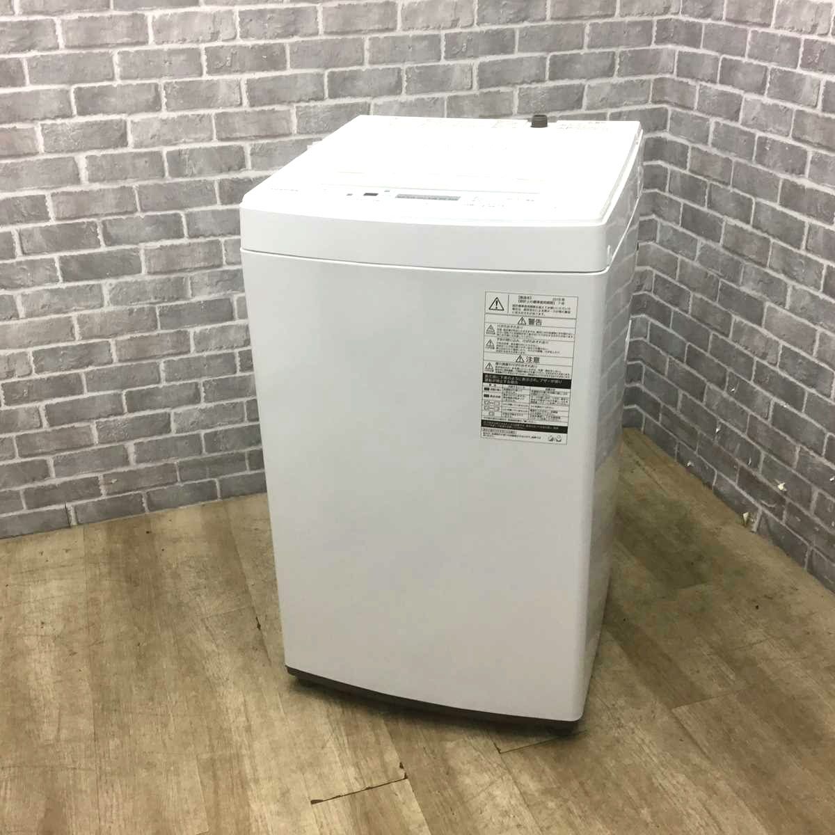 東芝 洗濯機 4.5kg AW-45M7(W) 2019年式