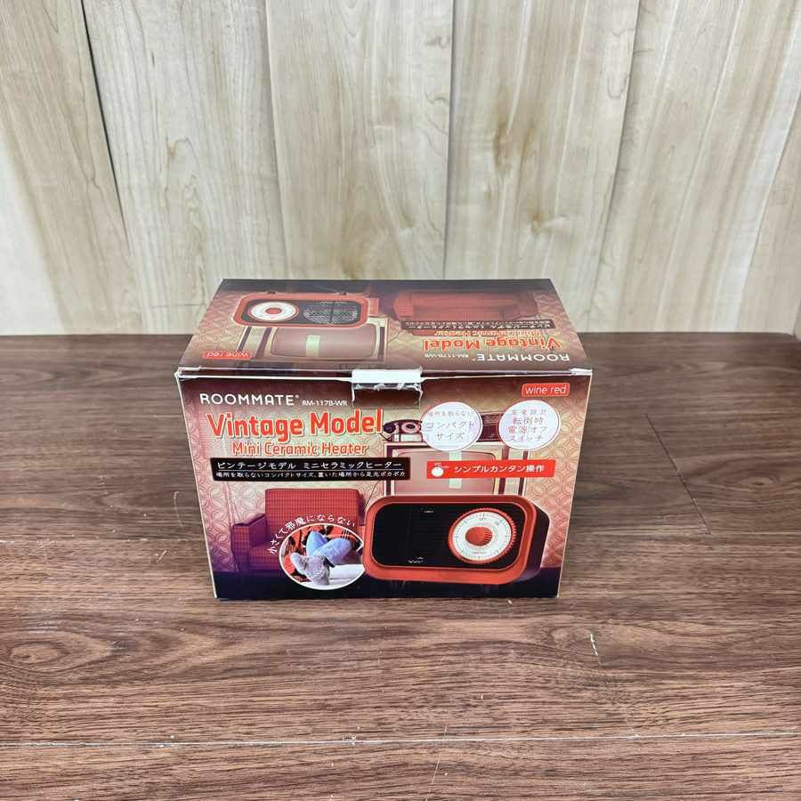 【新品】 ROOMMATE ミニセラミックヒーター 420W RM-117B-WR