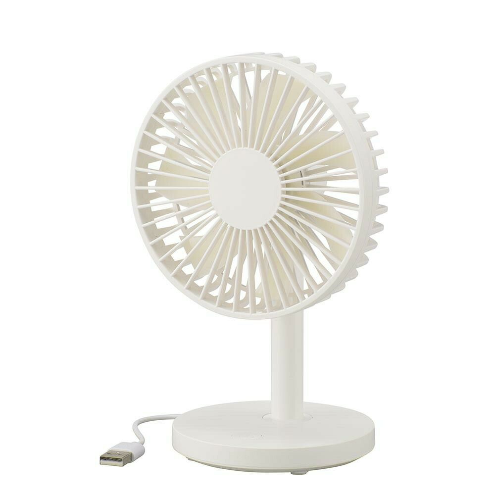 【新品】オーム電機 卓上扇風機 USBミニファン KIS-U11TPBB-W