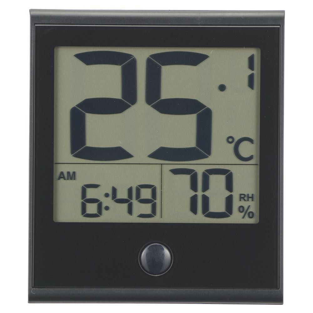 オーム電機 時計付きデジタル温湿度計