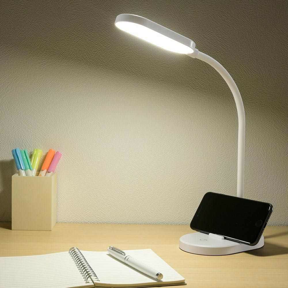 オーム電機 LEDデスクライト170 lm/昼光色スマホスタンド付