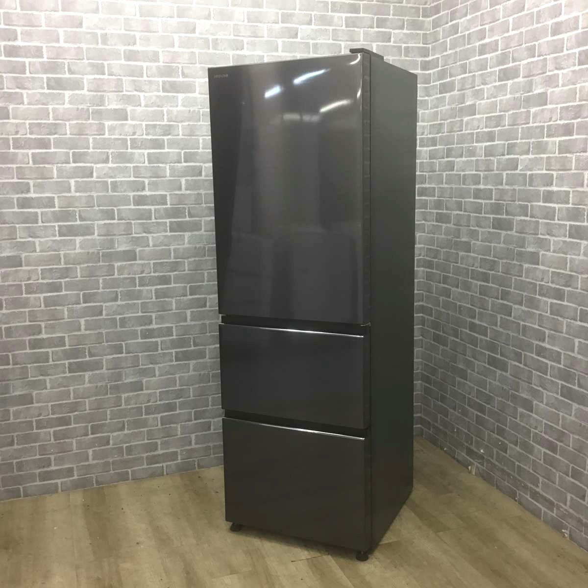 日立 冷蔵庫 3ドア 375L 右開き R-V38KV(K) 2020年製