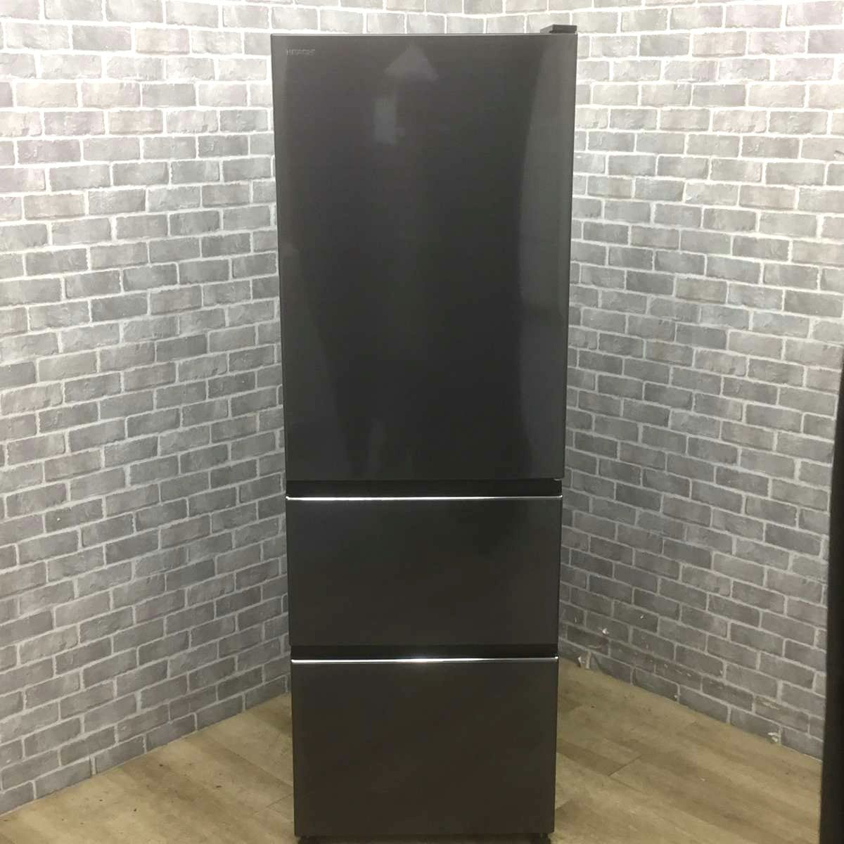 日立 冷蔵庫 3ドア 375L 右開き R-V38KV(K) 2020年製