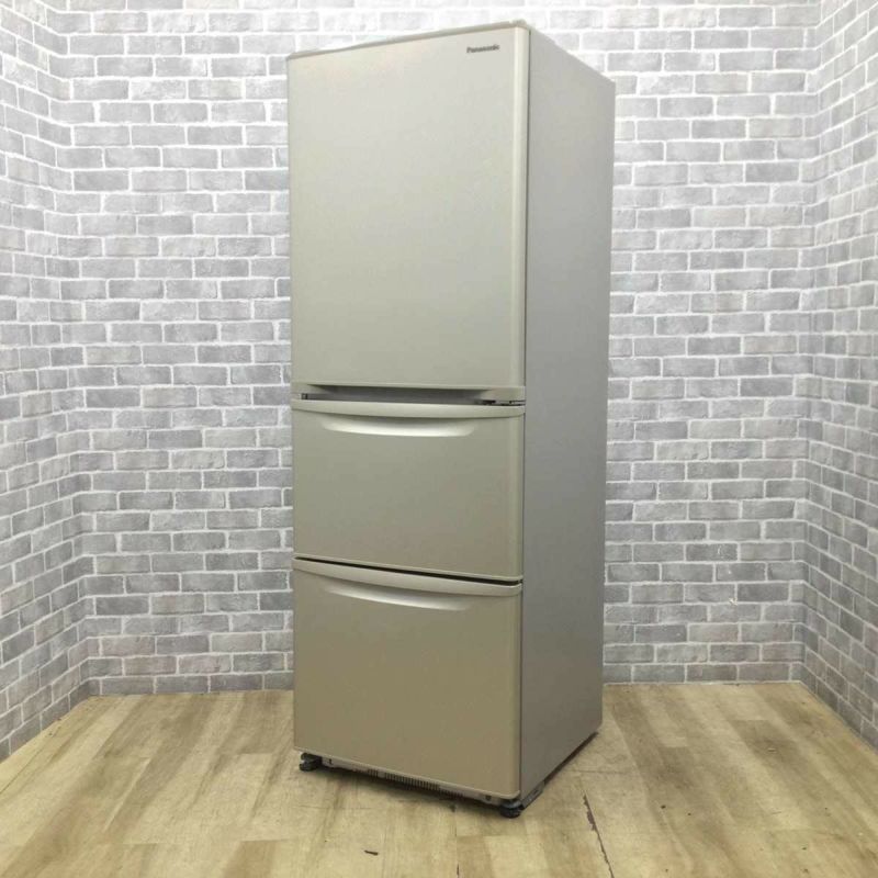 パナソニック 冷蔵庫 3ドア 335L 右開き グレイスゴールド NR-C344C-N