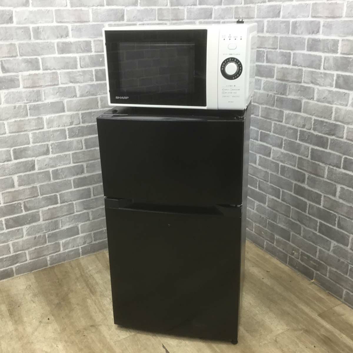 家電セット 2点セット アイリスオーヤマ 冷蔵庫 87L シャープ 電子レンジ