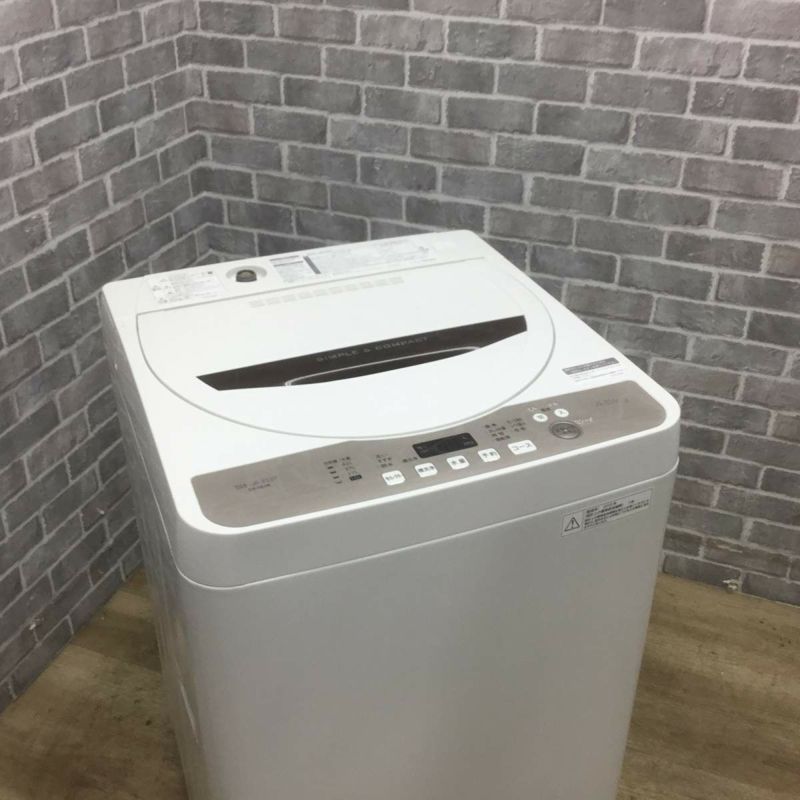 シャープ 洗濯機 4.5kg 縦型 ホワイト ES-GE4B 2018年製 | リユース