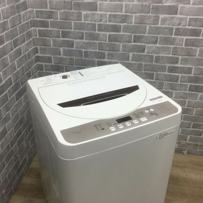 シャープ 洗濯機 4.5kg 縦型 ホワイト ES-GE4B 2018年製 | リユース