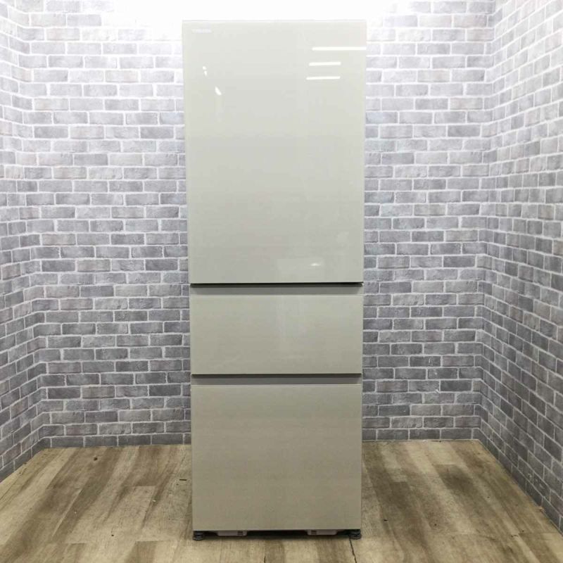 東芝 VEGETA 冷蔵庫 3ドア 356L 右開き グレインアイボリー GR-U36SV