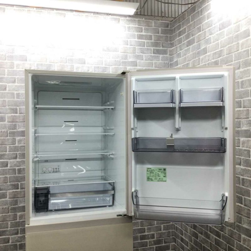 東芝 VEGETA 冷蔵庫 3ドア 356L 右開き グレインアイボリー GR-U36SV