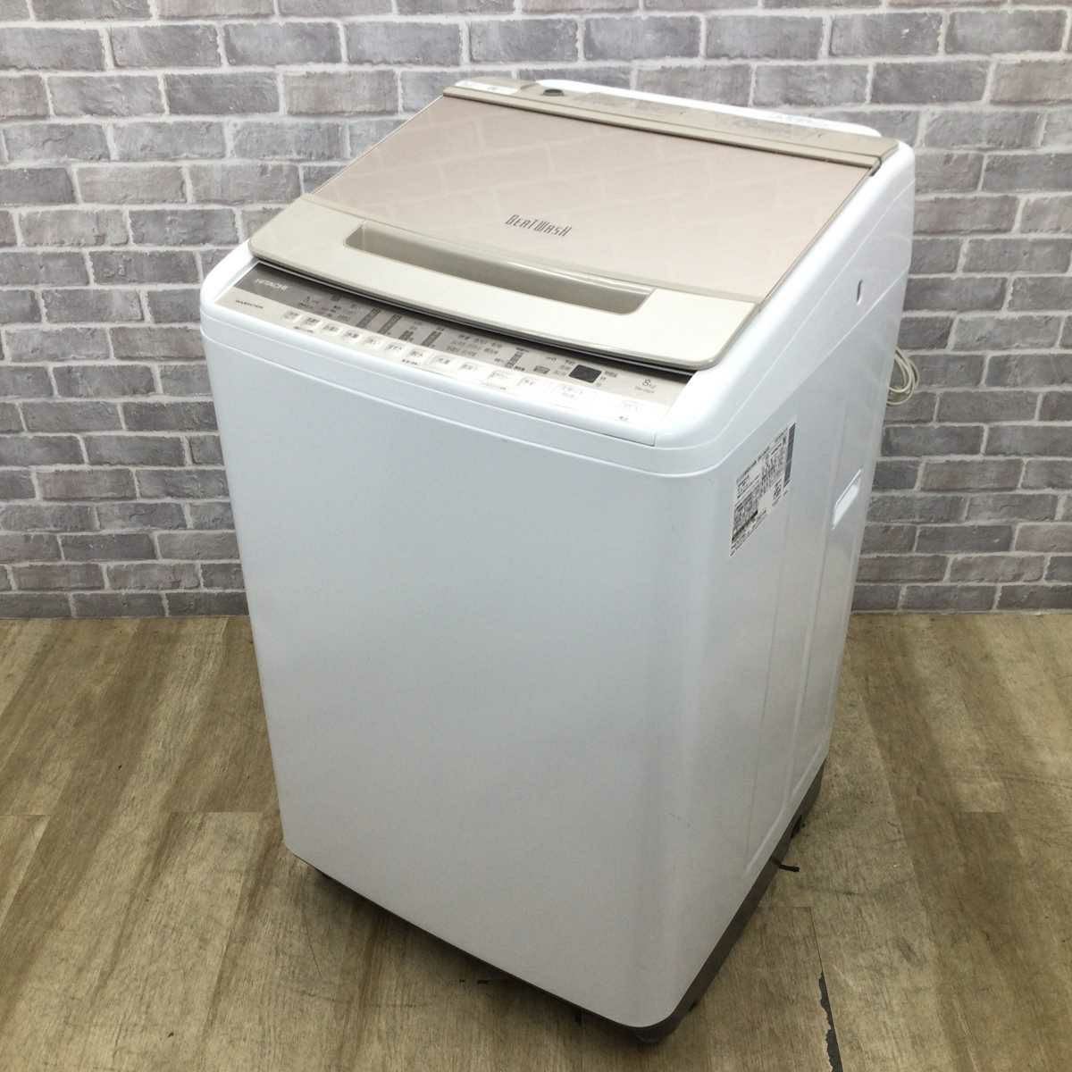 日立 洗濯機 8.0kg 縦型 ホワイト BW-V80F 2021年製