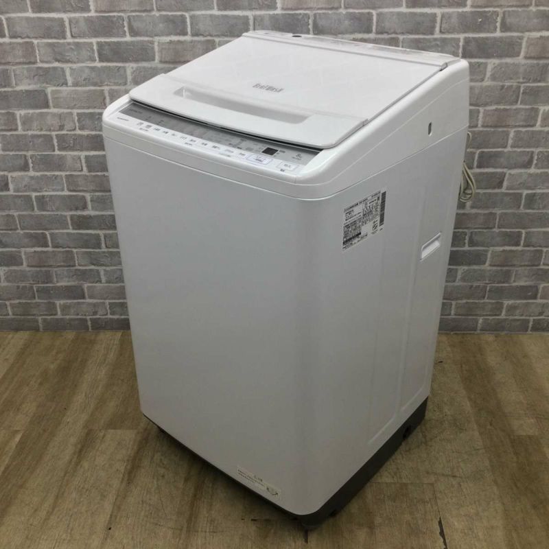 日立 洗濯機 8.0kg 縦型 ホワイト BW-V80F 2021年製