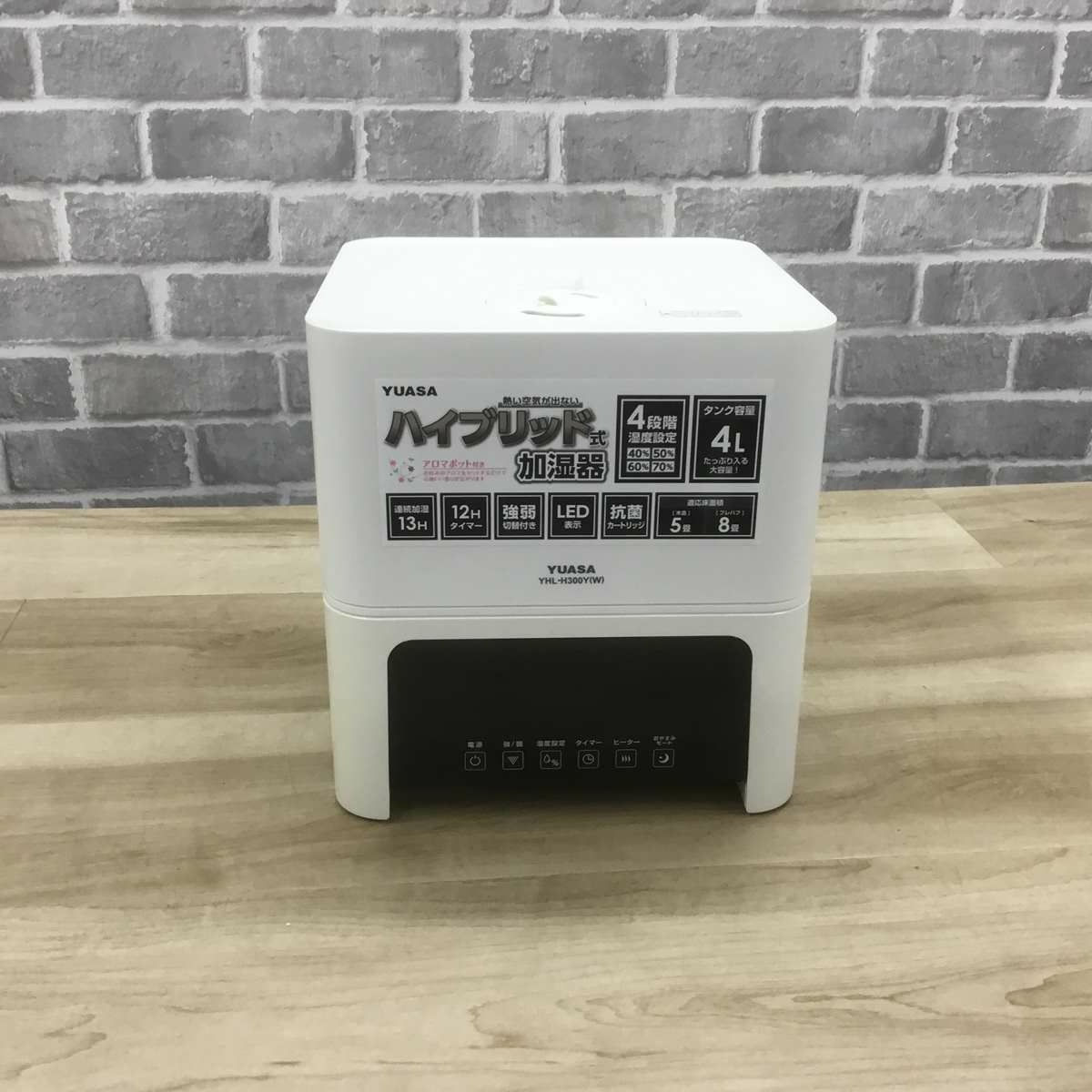 ユアサプライムス 加湿器 ハイブリット式 8 畳 ホワイト YHL-H300Y-W 2018年製