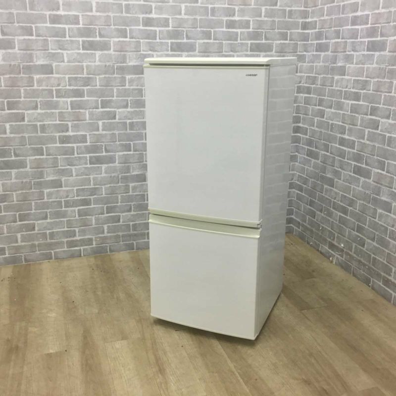 シャープ 冷蔵庫 2ドア 137L つけかえどっちもドア ホワイト SJ-D14D-W