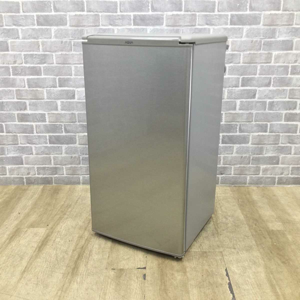 アクア 冷蔵庫 1ドア 75L 右開き シルバー AQR-8G 2021年製