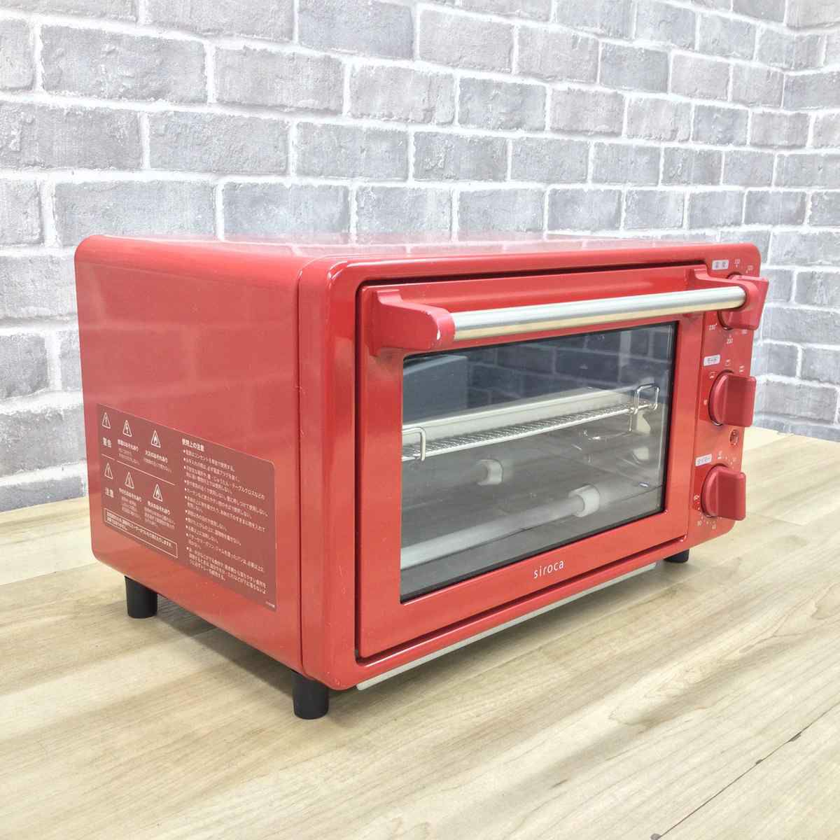 シロカ コンベクションオーブン 1200W レッド ST-4N231(R) 2024年製