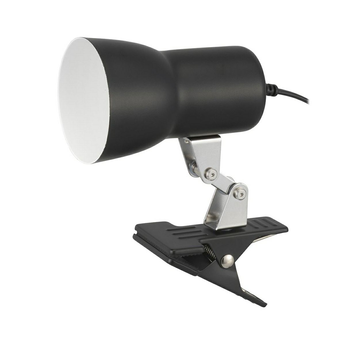 【新品】オーム電機 クリップライト ブラック LTC-N117AK-K