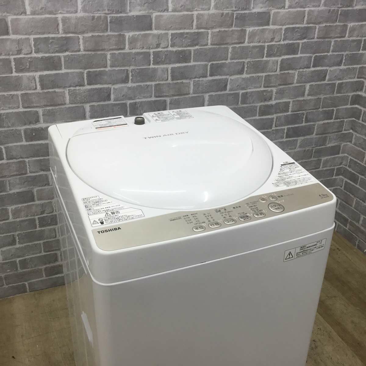 東芝 洗濯機 4.2kg 縦型 ホワイト AW-4S3 2016年製