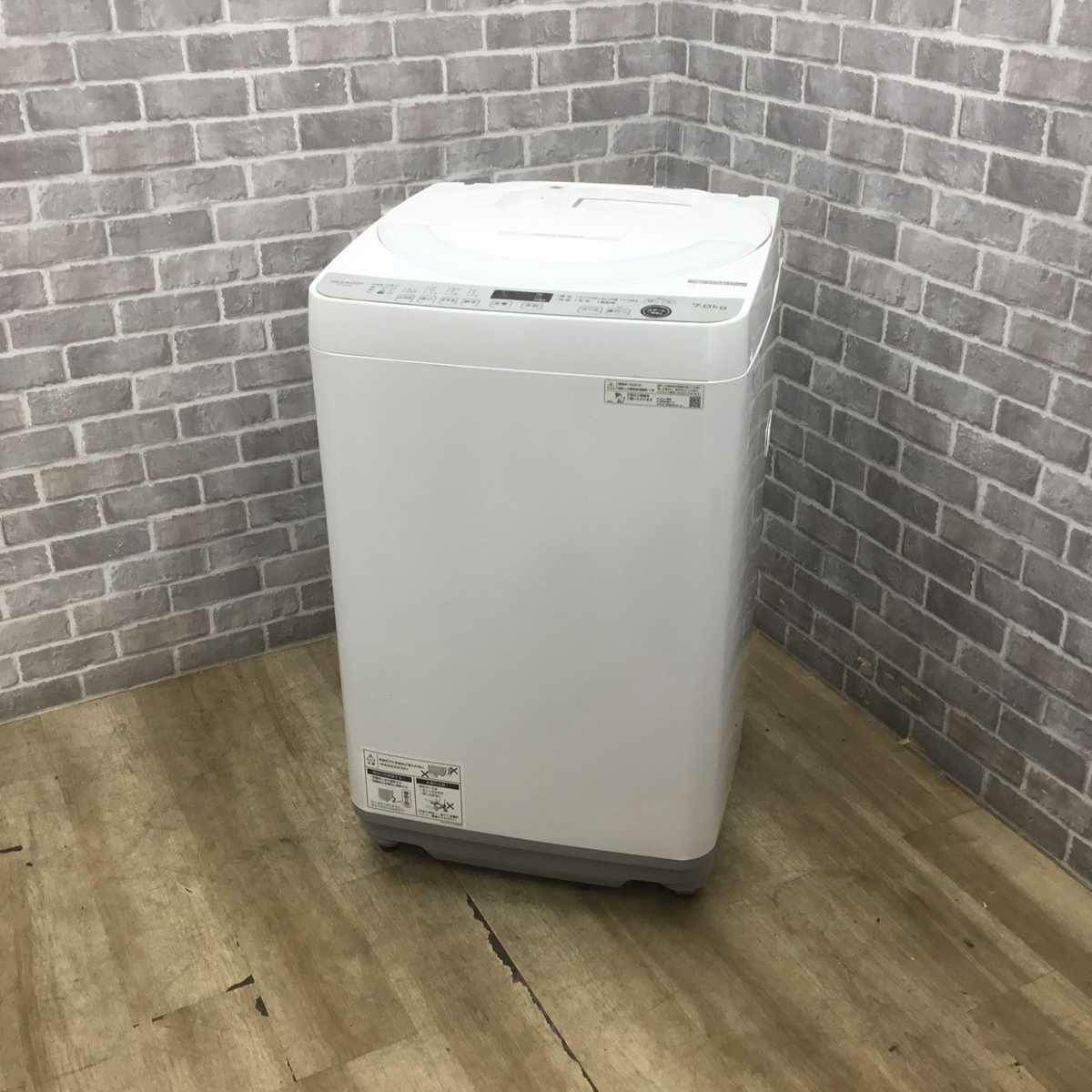シャープ 洗濯機 7.0kg 縦型 ホワイト ES-GE7G-W 2023年製