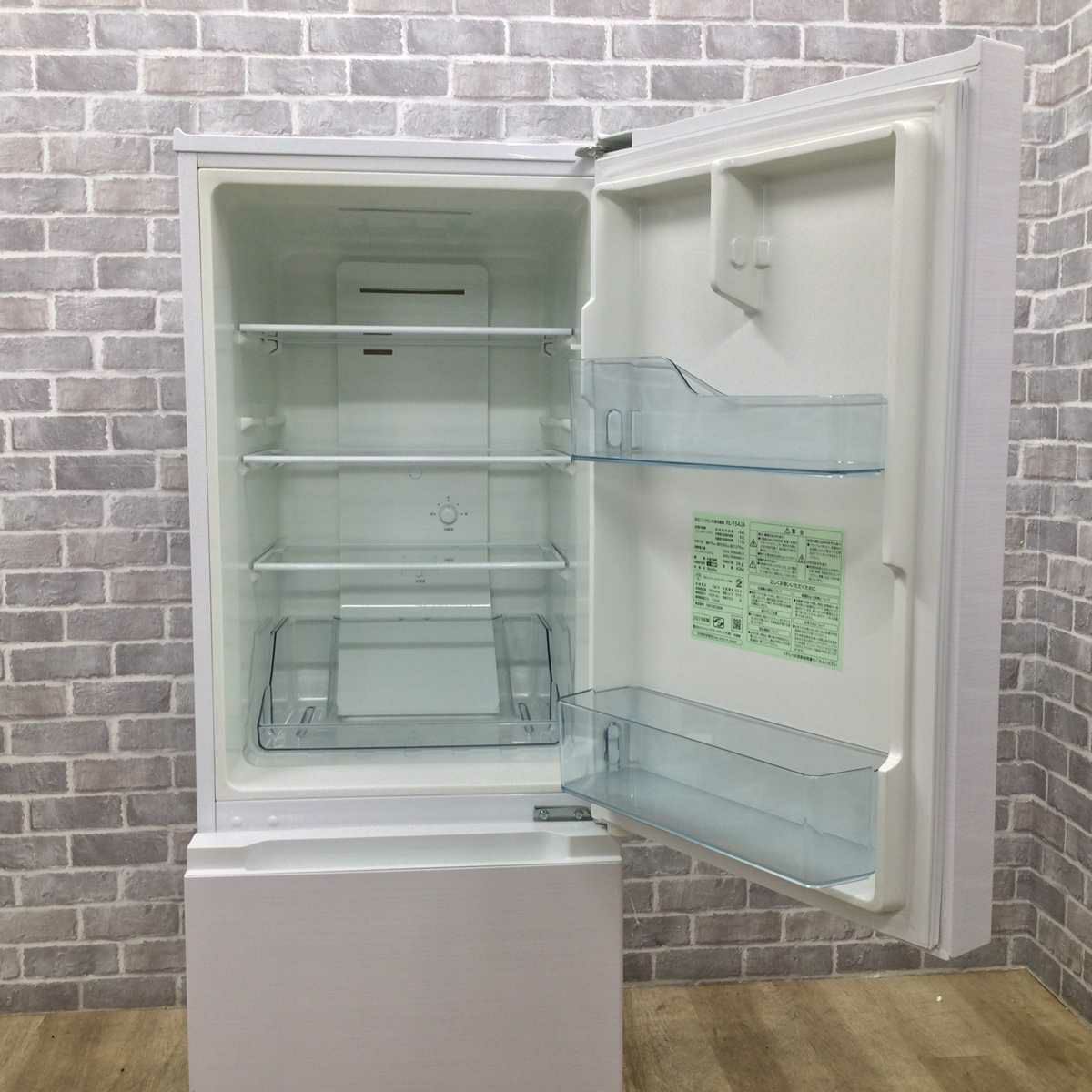 日立 冷蔵庫 2ドア 154L 右開き ホワイト RL-154JA-W 2019年製