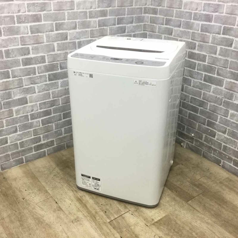シャープ 洗濯機 4.5kg 縦型 ホワイト ES-GE4C 2018年製