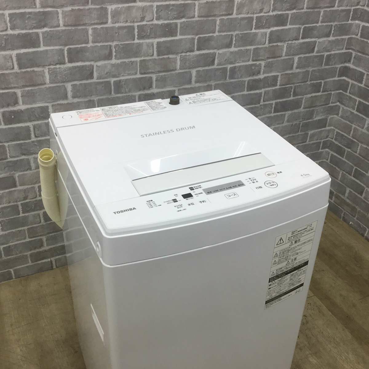 東芝 洗濯機 4.5kg 縦型 ホワイト AW-45M7(W) 2019年製