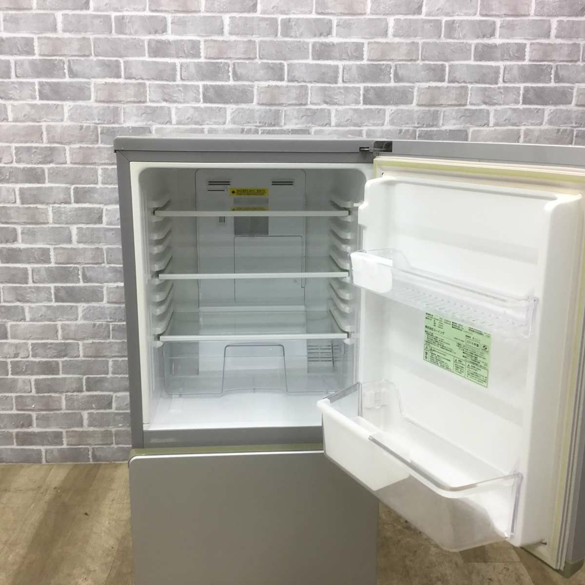 ユーイング 冷蔵庫 2ドア 110L 右開き シルバー UR-J110H 2016年製