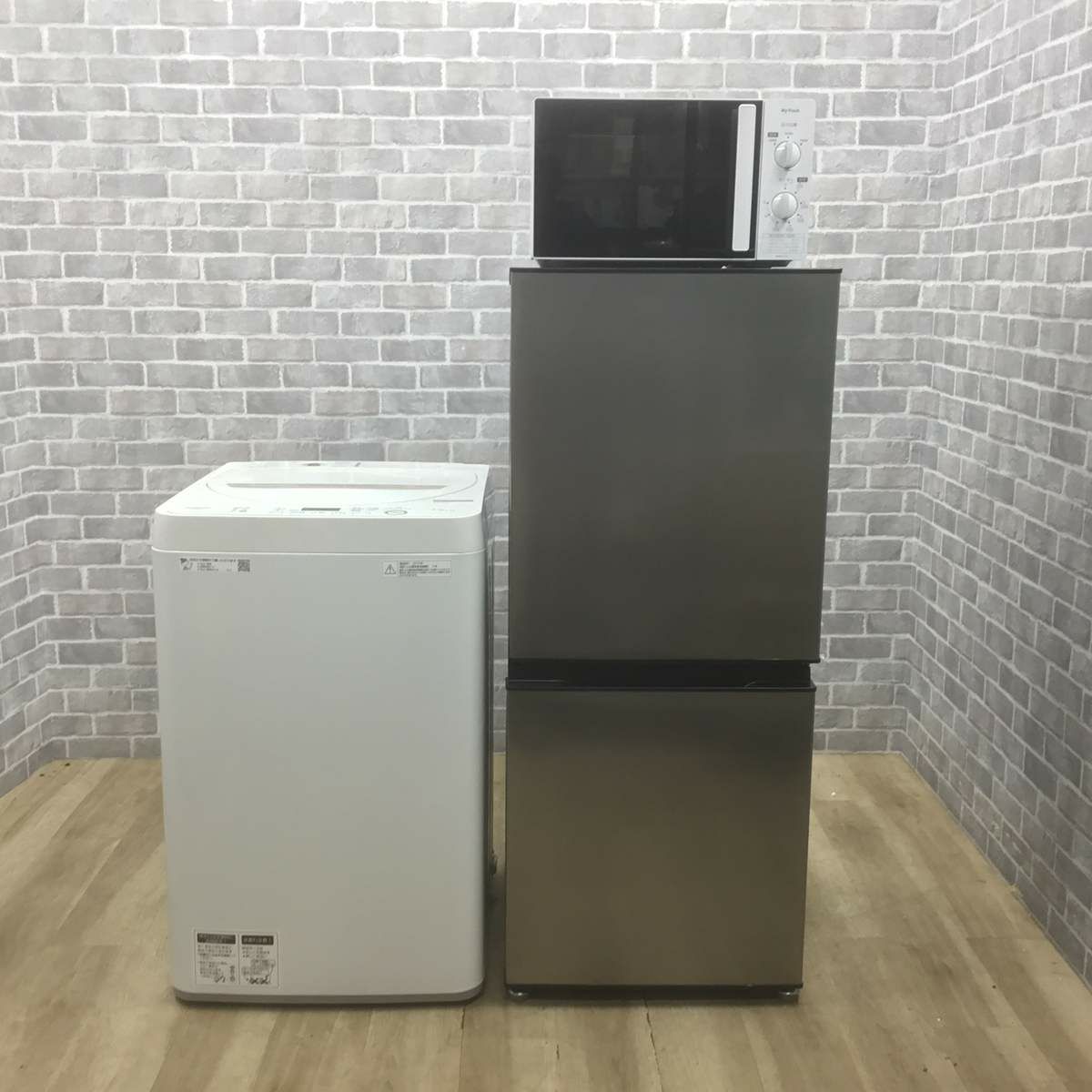家電セット 3点セット アクア 冷蔵庫 135L シャープ 洗濯機 4.5kg 東芝 電子レンジ