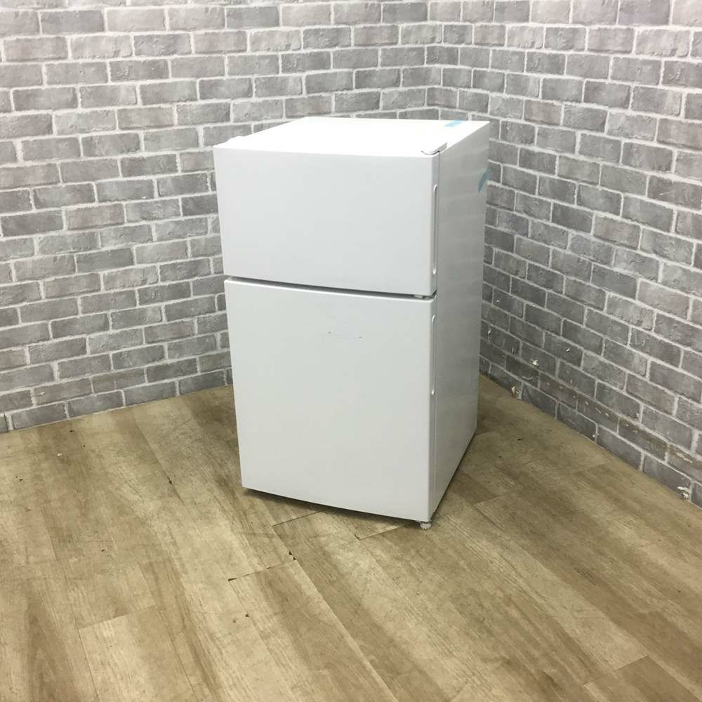 マクスゼン 冷蔵庫 2ドア 87L 右開き ホワイト JR087ML01WH 2021年製