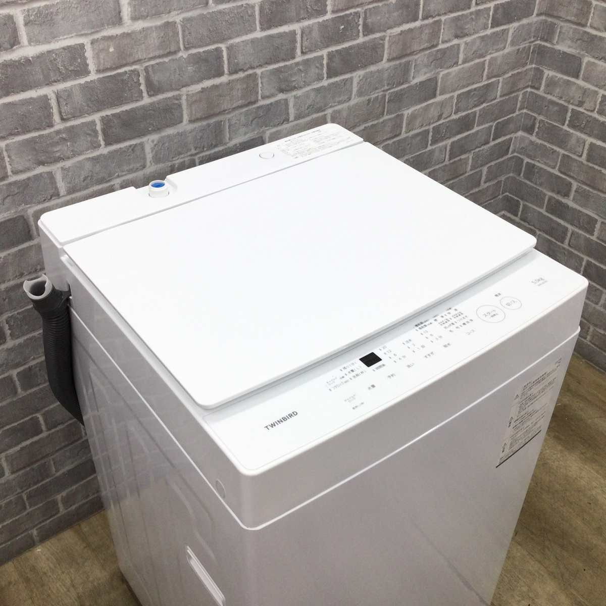 ツインバード 洗濯機 5.5kg 縦型 ホワイト WM-ED55(W) 2023年製