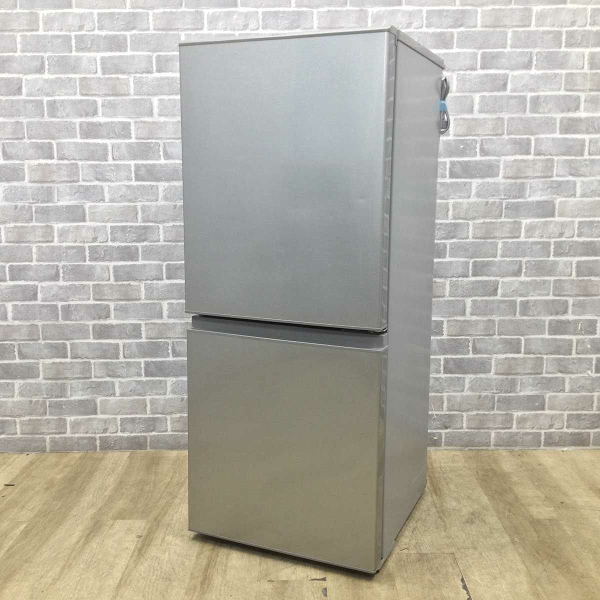 アクア 冷蔵庫 2ドア 126L 右開き シルバー AQR-13H(S) 2019年製