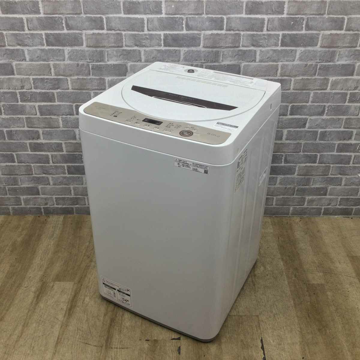 シャープ 洗濯機 6.0kg 縦型 ホワイト ES-GE6E-T 2021年製