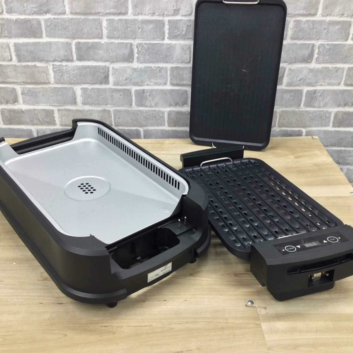 アズマ 2枚組吸煙グリル ホットプレート ブラック EHPARC-CSL2 2022年製