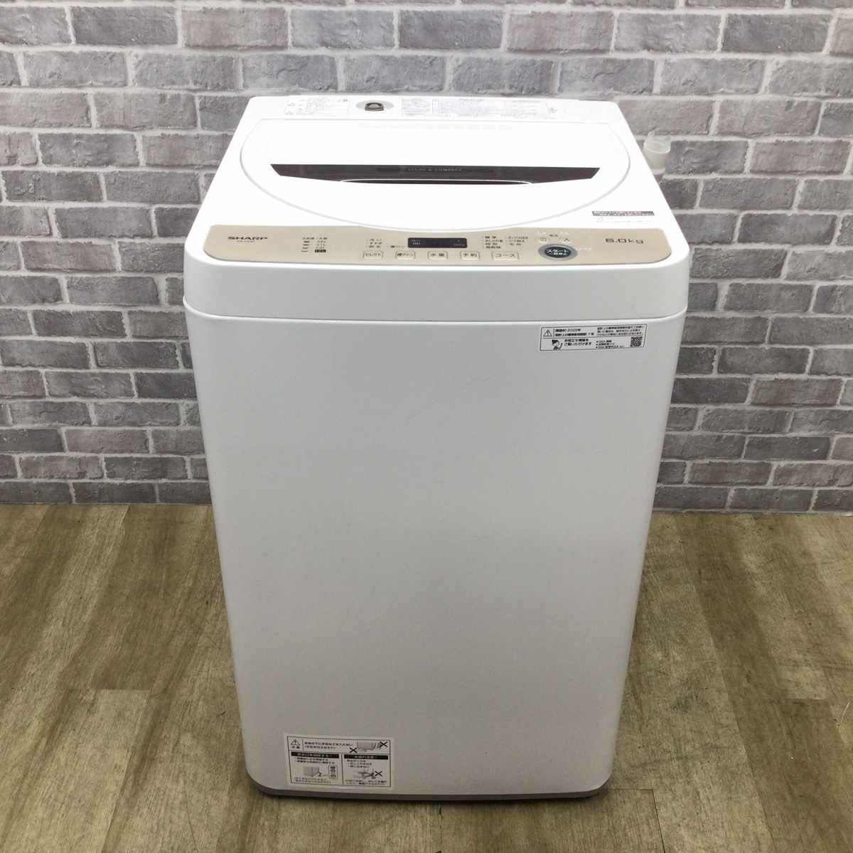 シャープ 全自動洗濯機 6.0kg ES-GE6F-T 2022年製
