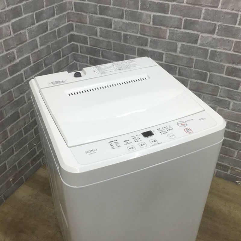 ヤマダ電機 RORO 洗濯機 6.0kg 縦型 ホワイト YWM-T60L 2024年製