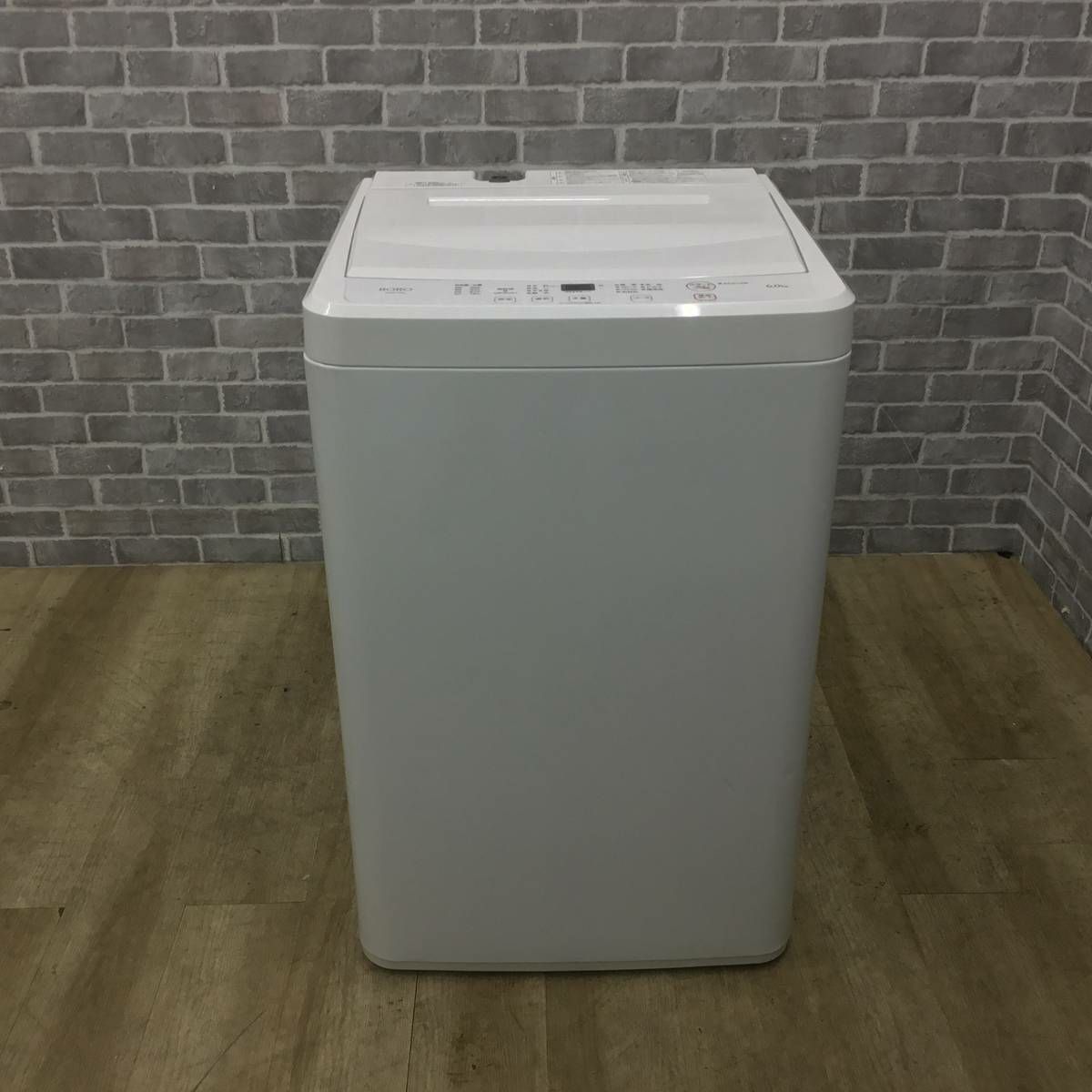 ヤマダ電機 RORO 洗濯機 6.0kg 縦型 ホワイト YWM-T60L 2025年製
