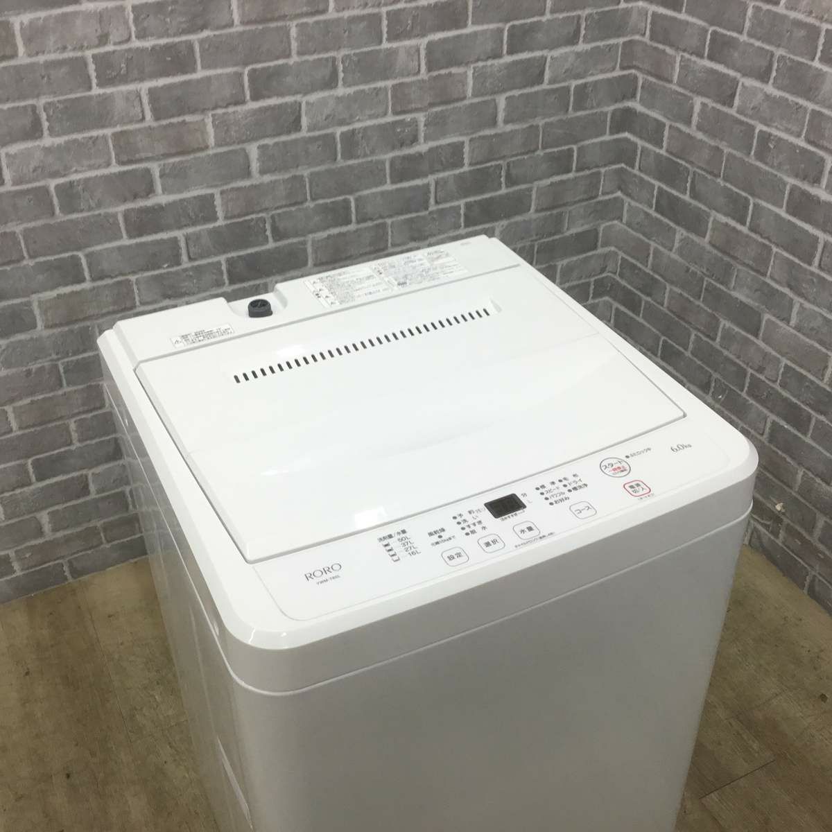ヤマダ電機 RORO 洗濯機 6.0kg 縦型 ホワイト YWM-T60L 2025年製
