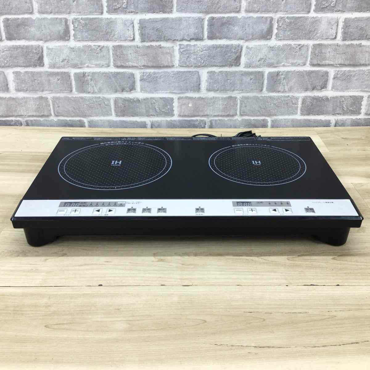 パン・パシフィック・インターナショナル・トレーディング IHクッキングヒーター 2口 1400W ブラック PPIT-2IH-BK 2024年製
