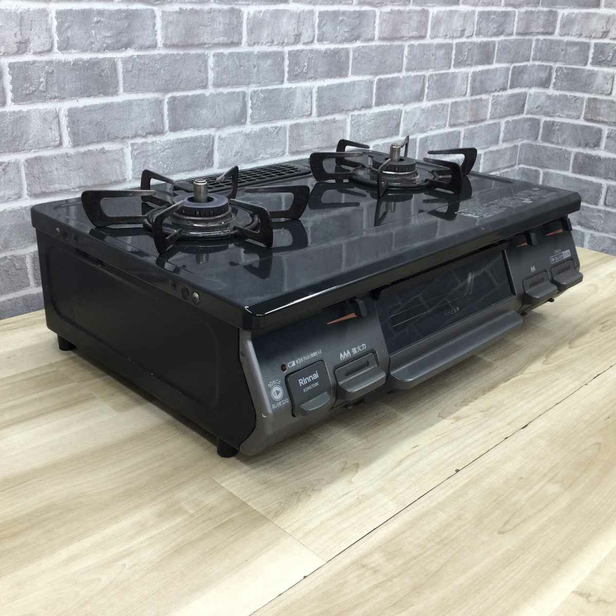 リンナイ ガスコンロ LPガス 約60cm幅 左強火力 KSR670BKL 2019年製