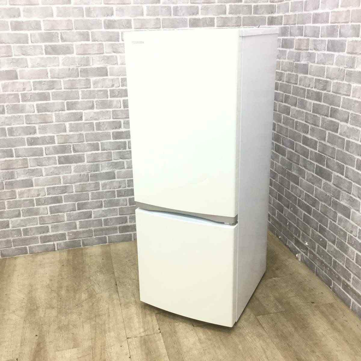 東芝 冷蔵庫 2ドア 153L 右開き ホワイト GR-P15BS(W) 2019年製