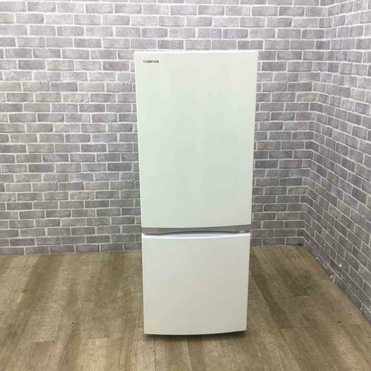 東芝 冷蔵庫 2ドア 153L 右開き ホワイト GR-P15BS(W) 2019年製
