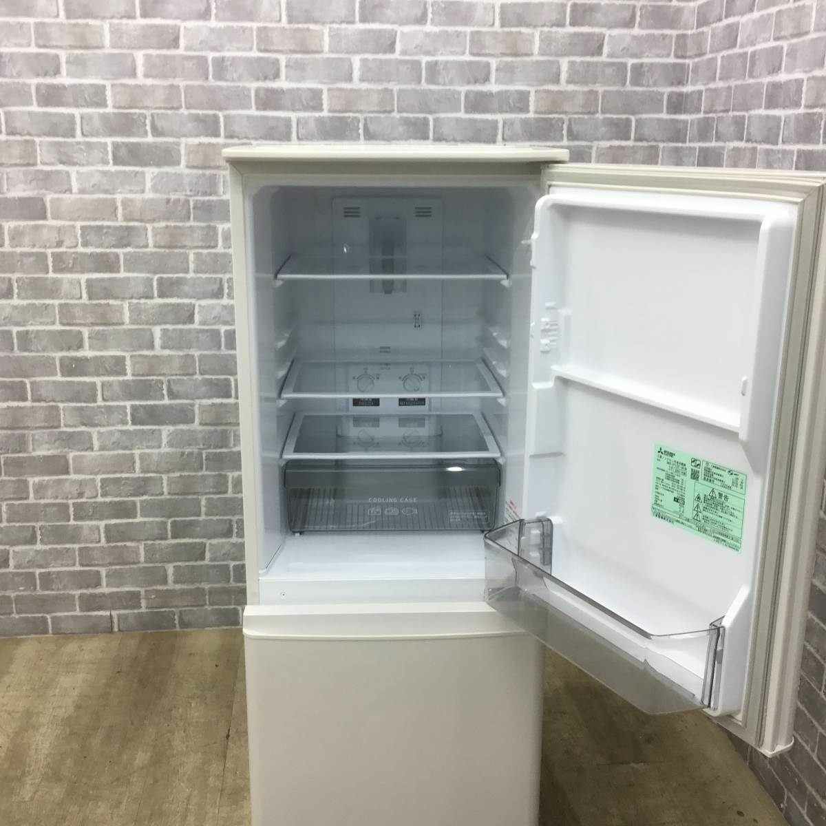 三菱電機 冷蔵庫 2ドア 146L 右開き ホワイト MR-P15F-W 2021年製