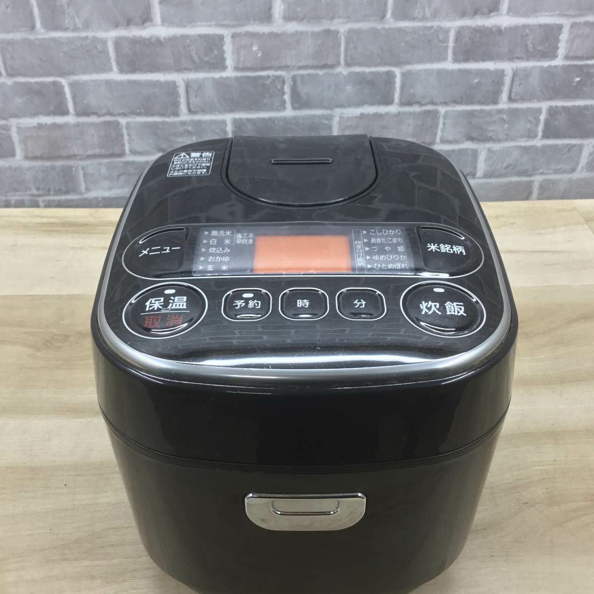 アイリスオーヤマ 炊飯器 マイコン式 3合炊き ブラック RC-MA30AZ-B 2018年製