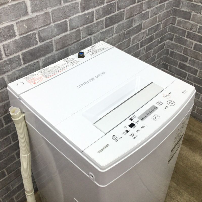 東芝 洗濯機 4.5kg 縦型 ホワイト AW-45M7 2019年製