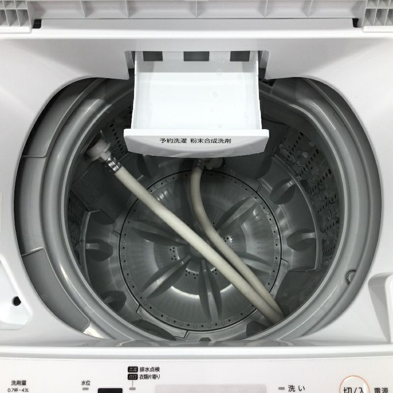 東芝 洗濯機 4.5kg 縦型 ホワイト AW-45M7 2019年製
