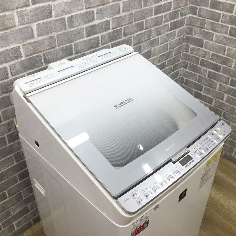 シャープ 洗濯乾燥機 縦型 洗濯容量 8.0kg 乾燥容量 4.5kg シルバー ES-PX8C-S 2019年製