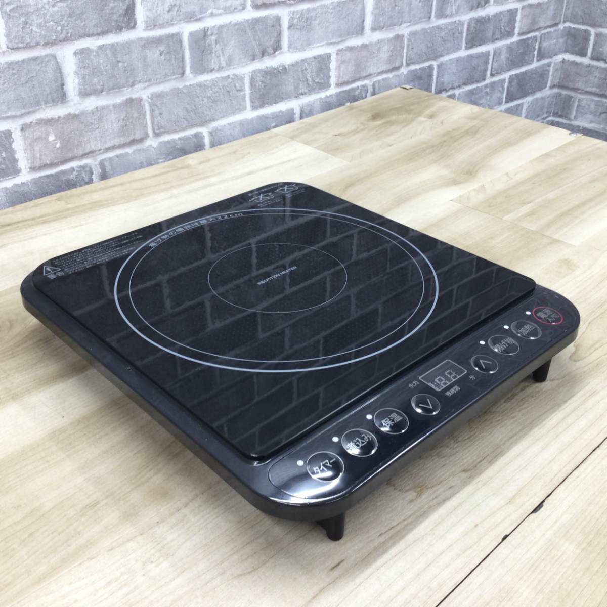 ヤマゼン IHコンロ 1口 1400W KS-IH22S-BK 2023年製