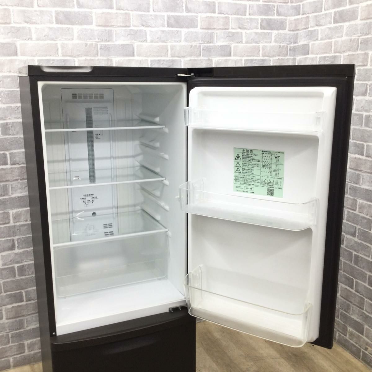 パナソニック 冷蔵庫 2ドア 168L 右開き NR-B17BW-T 2019年製